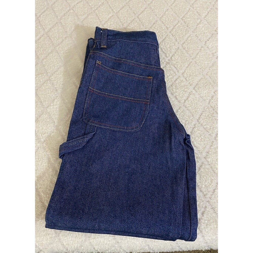 Vintage BADU  Blue Denim Women’s Jeans New With Tags Red Stitch On Back Size 10